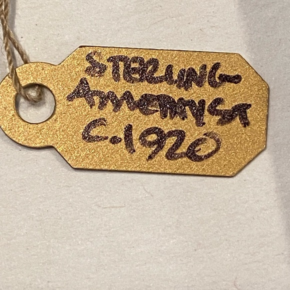 Vintage Amethyst and Sterling Screw Backs circa 1920s - Picture 7 of 9